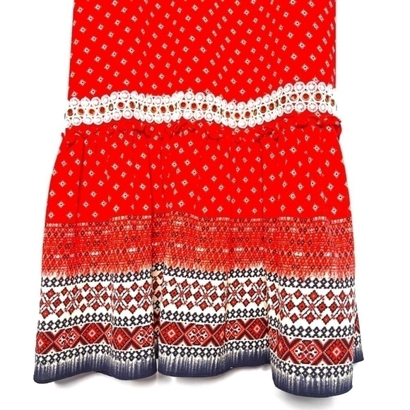 MISA Los Angeles Red Larsen Bohemian Off Shoulder Dress US XS - Picture 7 of 10